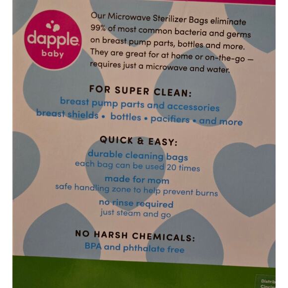 Microwave Sterilizer Bags Medela and Dapple Medela is New Dapple has 4 Bags - Picture 6 of 15